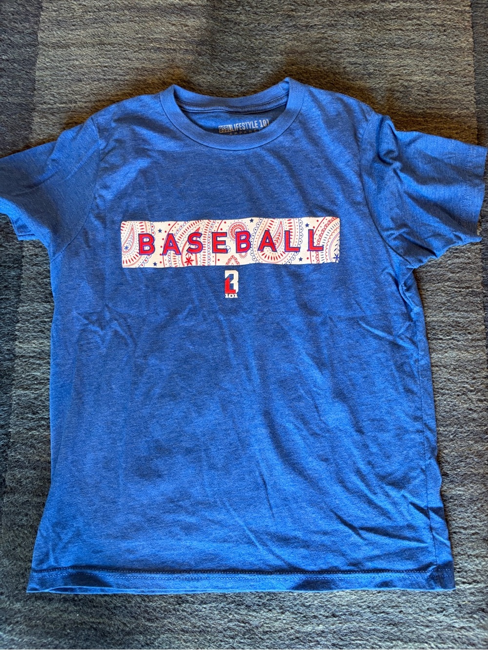 Lifestyle 101 Kids' Blue 'Baseball' Short Sleeve Tee